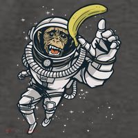 Astronaut Chimp Banana Vector Backpack