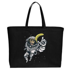 Astronaut Chimp Banana Cotton Canvas Jumbo Tote