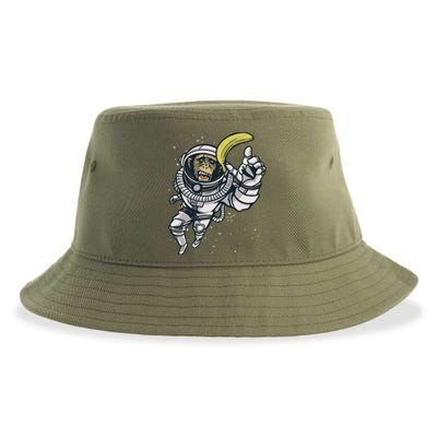 Astronaut Chimp Banana Sustainable Bucket Hat