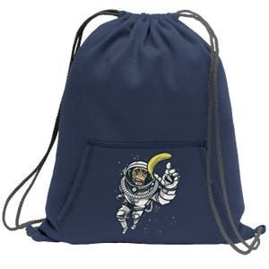 Astronaut Chimp Banana Sweatshirt Cinch Pack Bag