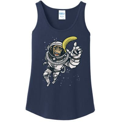 Astronaut Chimp Banana Ladies Essential Tank