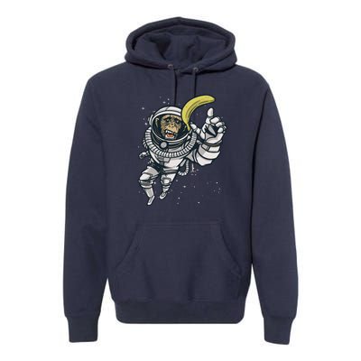 Astronaut Chimp Banana Premium Hoodie