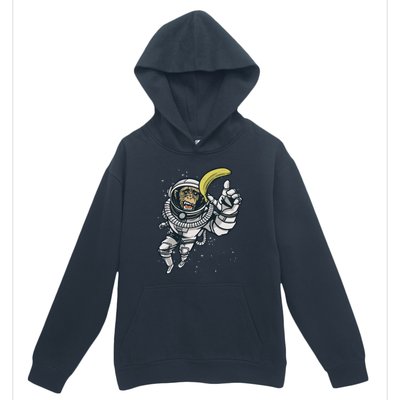 Astronaut Chimp Banana Urban Pullover Hoodie