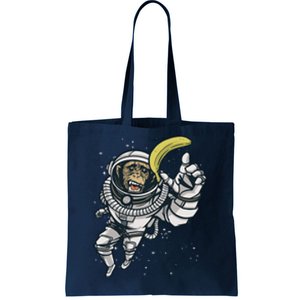 Astronaut Chimp Banana Tote Bag