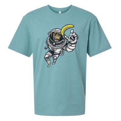 Astronaut Chimp Banana Sueded Cloud Jersey T-Shirt