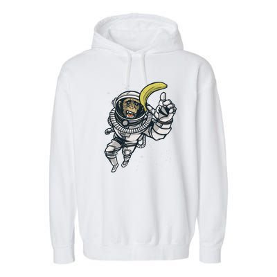 Astronaut Chimp Banana Garment-Dyed Fleece Hoodie