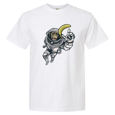 Astronaut Chimp Banana Garment-Dyed Heavyweight T-Shirt