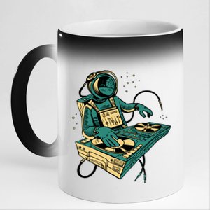 Astronaut Djing Space 11oz Black Color Changing Mug