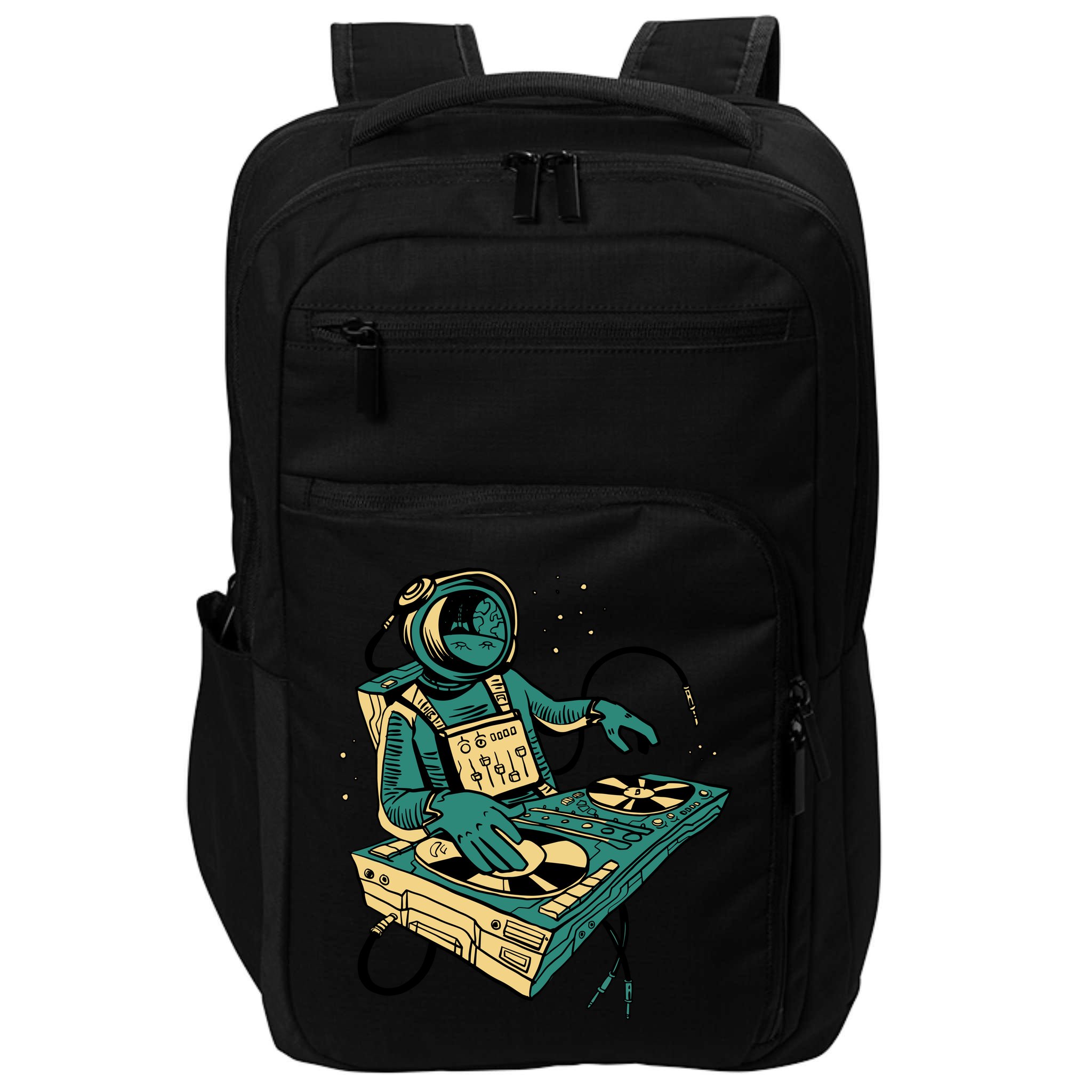 Astronaut Djing Space Impact Tech Backpack