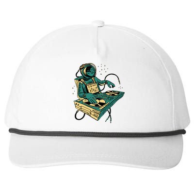 Astronaut Djing Space Snapback Five-Panel Rope Hat