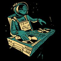 Astronaut Djing Space Youth Performance Sprint T-Shirt