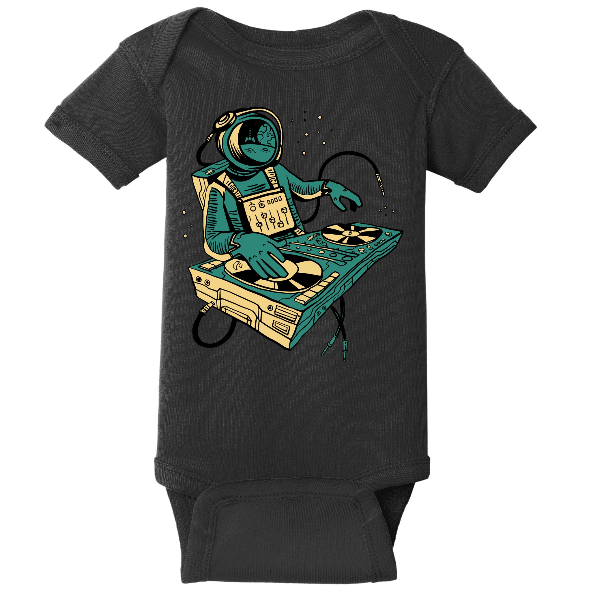 Astronaut Djing Space Baby Bodysuit