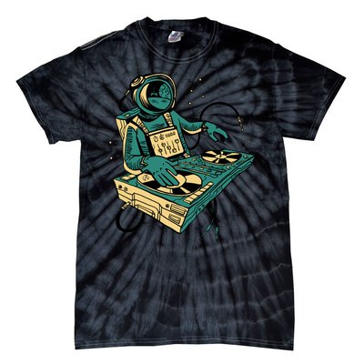 Astronaut Djing Space Tie-Dye T-Shirt