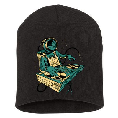 Astronaut Djing Space Short Acrylic Beanie