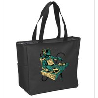 Astronaut Djing Space Zip Tote Bag