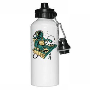 Astronaut Djing Space Aluminum Water Bottle