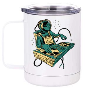 Astronaut Djing Space 12 oz Stainless Steel Tumbler Cup