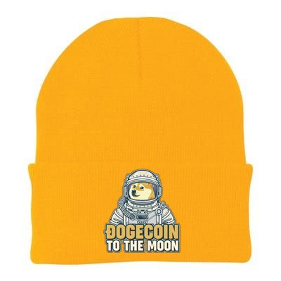 Astronaut Dogecoin To The Moon Crypto Knit Cap Winter Beanie