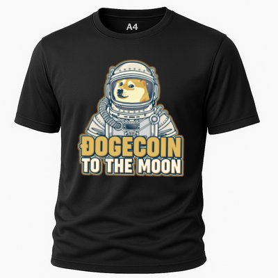 Astronaut Dogecoin To The Moon Crypto Performance Shirt