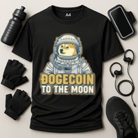 Astronaut Dogecoin To The Moon Crypto Performance Shirt