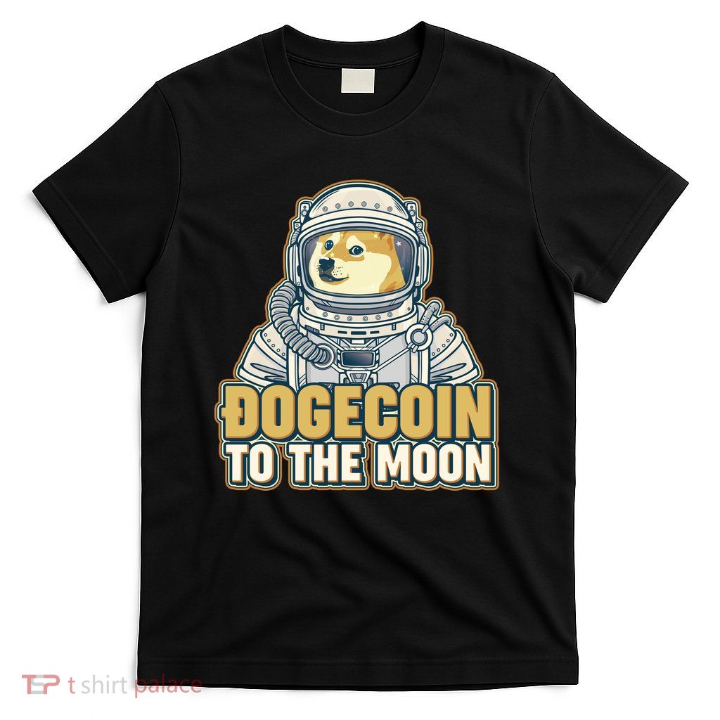 Astronaut Dogecoin To The Moon Crypto T-Shirt