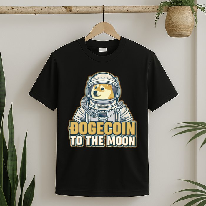 Astronaut Dogecoin To The Moon Crypto T-Shirt