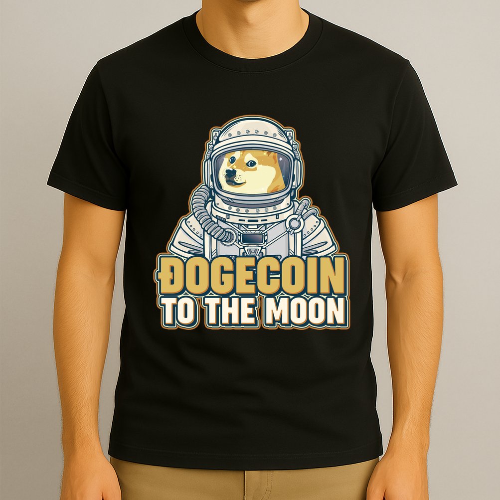Astronaut Dogecoin To The Moon Crypto T-Shirt