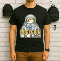 Astronaut Dogecoin To The Moon Crypto T-Shirt