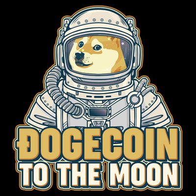 Astronaut Dogecoin To The Moon Crypto T-Shirt