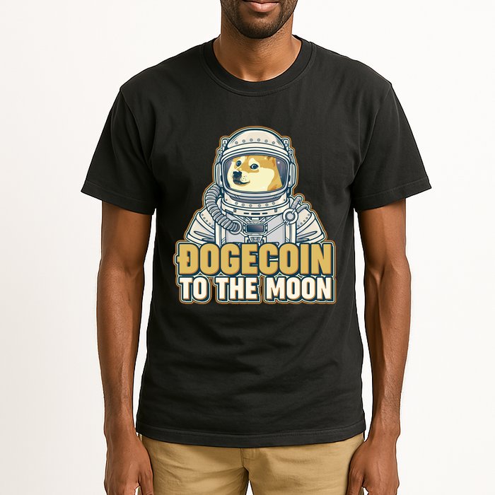 Astronaut Dogecoin To The Moon Crypto Tall T-Shirt