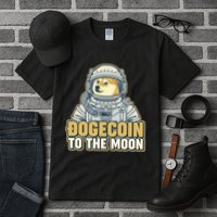 Astronaut Dogecoin To The Moon Crypto Tall T-Shirt