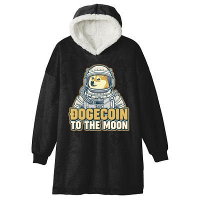 Astronaut Dogecoin To The Moon Crypto Hooded Wearable Blanket