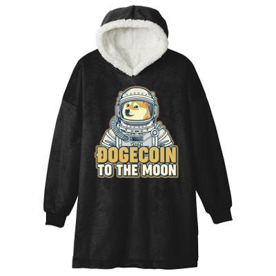 Astronaut Dogecoin To The Moon Crypto Hooded Wearable Blanket