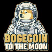 Astronaut Dogecoin To The Moon Crypto Button