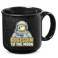 Astronaut Dogecoin To The Moon Crypto 15oz Campfire Ceramic Mug