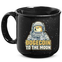 Astronaut Dogecoin To The Moon Crypto 15oz Campfire Ceramic Mug