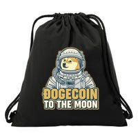 Astronaut Dogecoin To The Moon Crypto Drawstring Bag