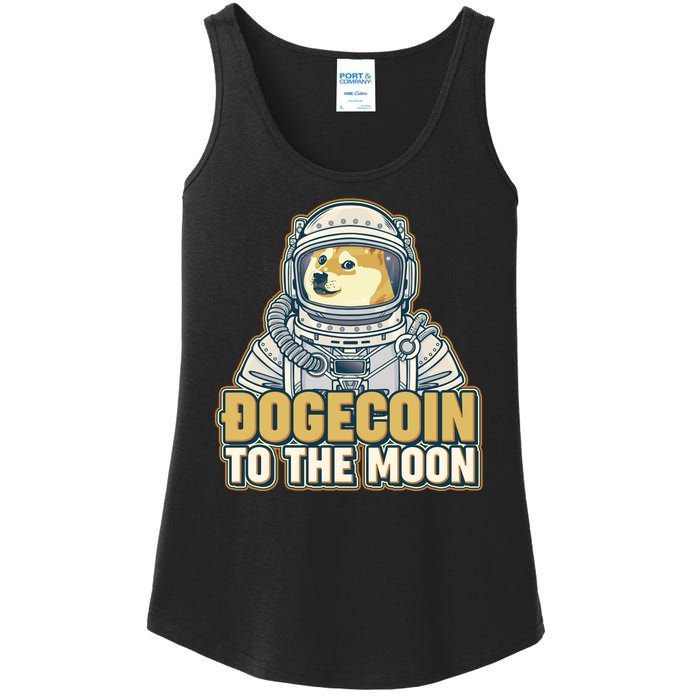 Astronaut Dogecoin To The Moon Crypto Ladies Essential Tank