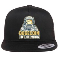 Astronaut Dogecoin To The Moon Crypto Flat Bill Trucker Hat