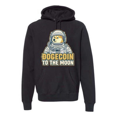 Astronaut Dogecoin To The Moon Crypto Premium Hoodie