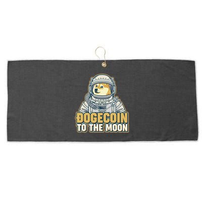 Astronaut Dogecoin To The Moon Crypto Large Microfiber Waffle Golf Towel