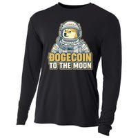 Astronaut Dogecoin To The Moon Crypto Cooling Performance Long Sleeve Crew