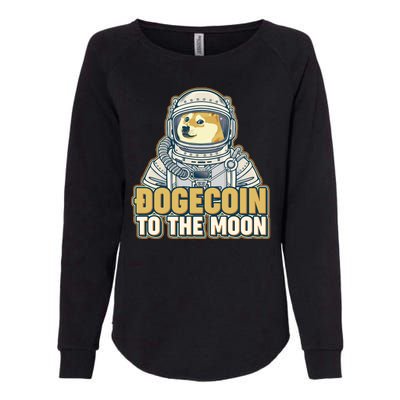 Astronaut Dogecoin To The Moon Crypto Womens California Wash Sweatshirt