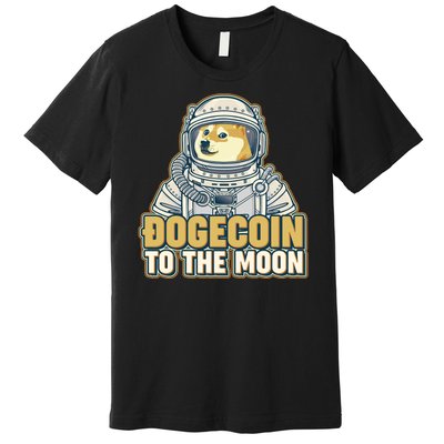 Astronaut Dogecoin To The Moon Crypto Premium T-Shirt