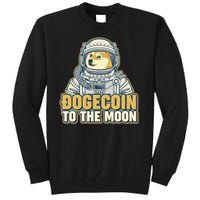 Astronaut Dogecoin To The Moon Crypto Tall Sweatshirt