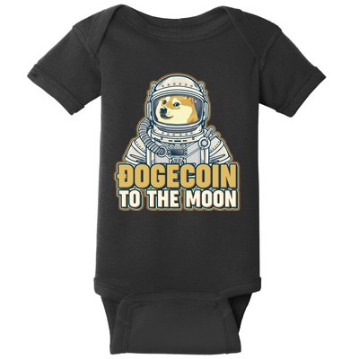 Astronaut Dogecoin To The Moon Crypto Baby Bodysuit