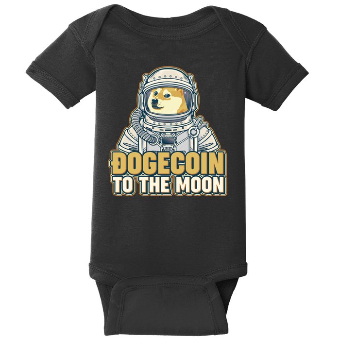 Astronaut Dogecoin To The Moon Crypto Baby Bodysuit