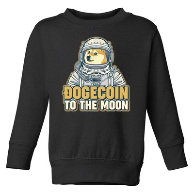 Astronaut Dogecoin To The Moon Crypto Toddler Sweatshirt