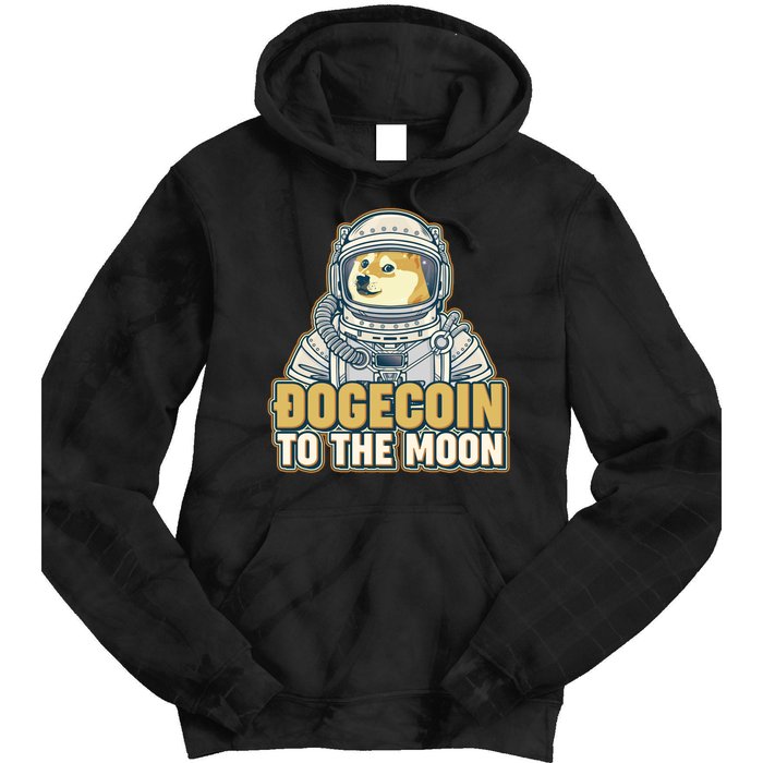 Astronaut Dogecoin To The Moon Crypto Tie Dye Hoodie