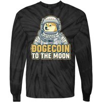 Astronaut Dogecoin To The Moon Crypto Tie-Dye Long Sleeve Shirt